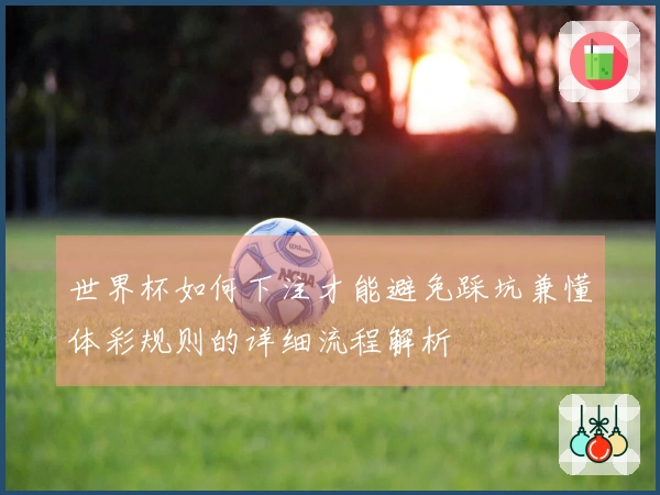 世界杯如何下注才能避免踩坑兼懂体彩规则的详细流程解析